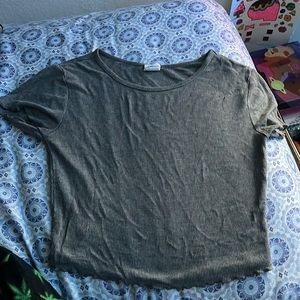 cute solid grey crop top, medium, barely used.